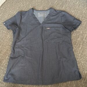 Grey FIGS Catarina Scrub Top